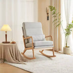Karl Home Upholstered Gray Rocking Chair