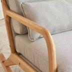 Fauteuil à bascule rembourré gris Karl Home