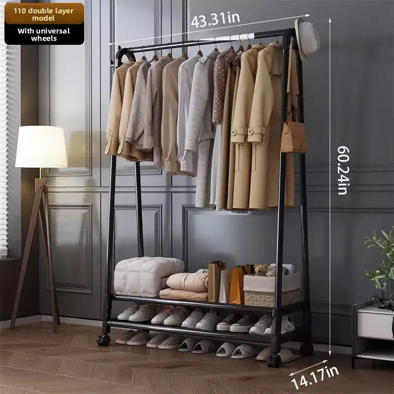 Portant à vêtements robuste, portant à vêtements à une seule tringle avec roues, portant à vêtements roulant pour suspendre les vêtements dans la chambre à coucher, le salon et la boutique
