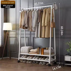 Portant à vêtements robuste, portant à vêtements à une seule tringle avec roues, portant à vêtements roulant pour suspendre les vêtements dans la chambre à coucher, le salon et la boutique