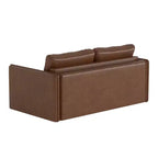 Canapé-lit convertible moderne Luck Live 63, canapé en cuir ciré à l'huile avec coussins en mousse haute densité (matelas inclus)