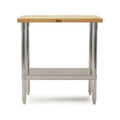 John Boos High-Quality Maple Wood Top Work Table with Adjustable Lower Shelf, 36 x 24 x 1.5 Inch, Galvanized Steel
