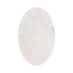 Table d'appoint ovale en marbre Kate and Laurel Natalli, blanc, 14x9x28