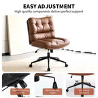 Chaise de bureau ergonomique avec pivotement à 360°, réglage de la hauteur et de l'inclinaison, assise large en forme de U, tissu doux en chenille, 4 coloris