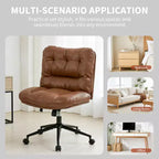 Chaise de bureau ergonomique avec pivotement à 360°, réglage de la hauteur et de l'inclinaison, assise large en forme de U, tissu doux en chenille, 4 coloris