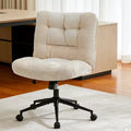Ergonomic Office Chair with 360 Swivel, Height & Tilt Adjustment, U-Shaped Wide Seat, Soft Chenille Fabric, 4 Colors