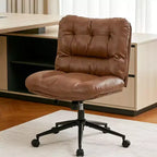 Chaise de bureau ergonomique avec pivotement à 360°, réglage de la hauteur et de l'inclinaison, assise large en forme de U, tissu doux en chenille, 4 coloris