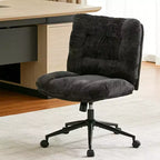 Chaise de bureau ergonomique avec pivotement à 360°, réglage de la hauteur et de l'inclinaison, assise large en forme de U, tissu doux en chenille, 4 coloris
