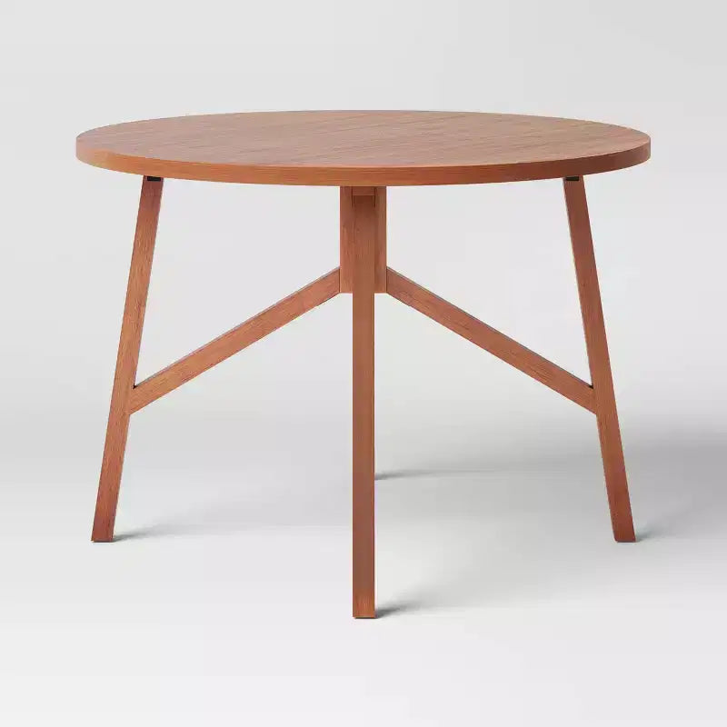 Table à manger ronde en bois 42 po à pieds croisés Clarksburg – Threshold