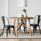 Table à manger ronde en bois 42 po à pieds croisés Clarksburg – Threshold