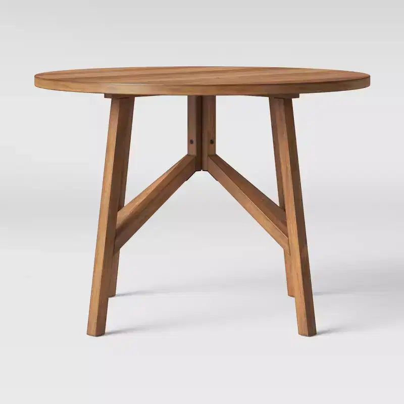 42 Clarksburg Cross Leg Wood Dining Table Round - Threshold