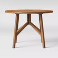 42 Clarksburg Cross Leg Wood Dining Table Round - Threshold