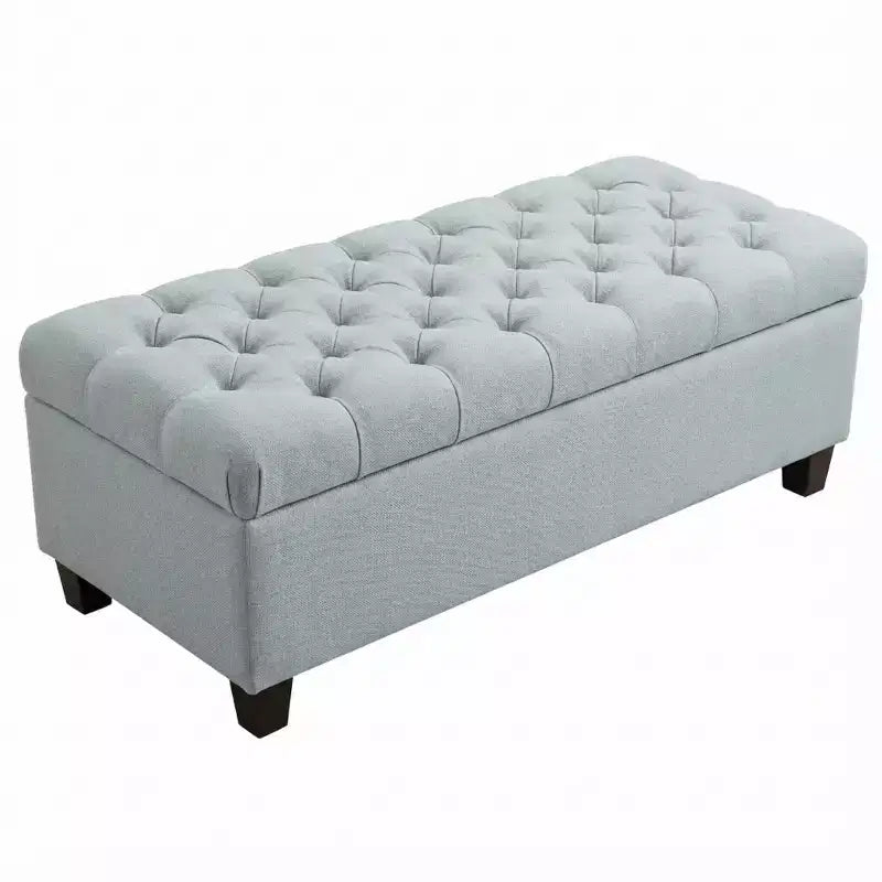 GDFStudio Aldridge 50.25 Banc de rangement rembourré avec charnières de sécurité