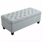 GDFStudio Aldridge 50.25 Banc de rangement rembourré avec charnières de sécurité