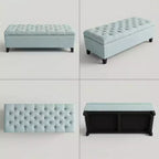 GDFStudio Aldridge 50.25 Banc de rangement rembourré avec charnières de sécurité
