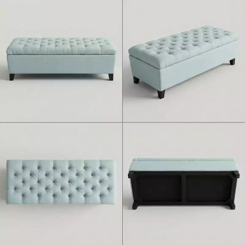 GDFStudio Aldridge 50.25 Banc de rangement rembourré avec charnières de sécurité