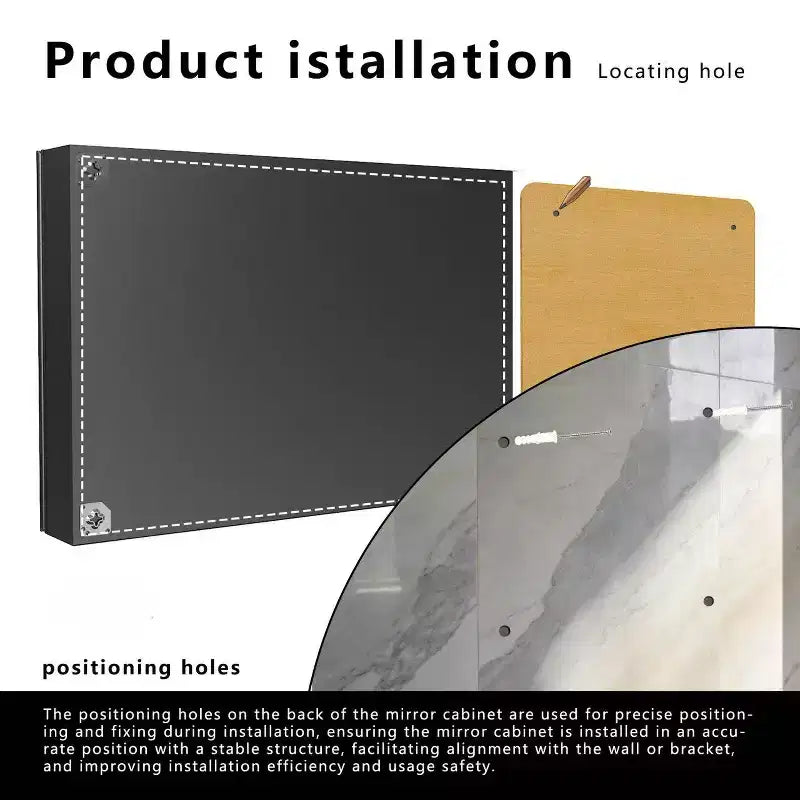 Armoire de toilette en aluminium FAMYYT de 35 po l. x 24 po H avec miroir et éclairage, antibuée, facile à installer