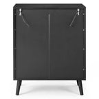 Meuble à chaussures surélevé avec panneau solaire et 2 portes Karl Home, LED 7 couleurs USB, 4 niveaux, 68 cm (L)