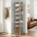 Karl Home 7-Tier 360 Rotating WPC Shoe Rack 72.4 Height