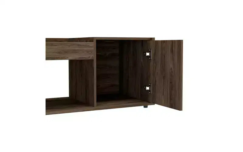 Conçue à la fois pour le style et la fonctionnalité, cette table basse en velours, dotée d'une étagère ouverte et d'une armoire à porte unique, est une table de chevet compacte qui permet de garder.