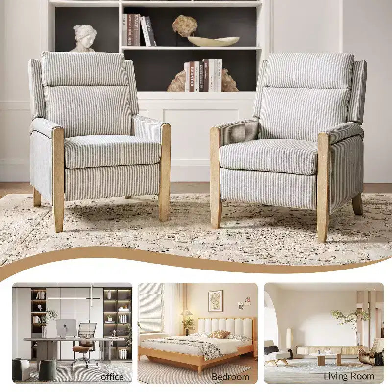 Fauteuil inclinable inclinable Rosa (lot de 2) - BEIGE
