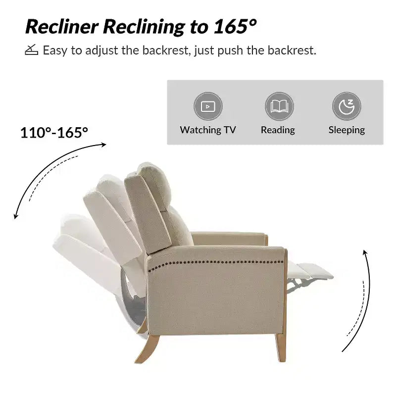 Fauteuil inclinable inclinable Rosa (lot de 2) - BEIGE
