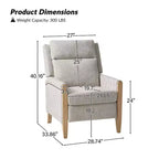 Fauteuil inclinable inclinable Rosa (lot de 2) - BEIGE