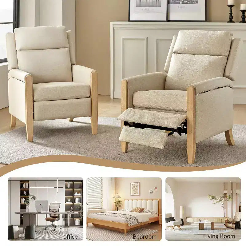 Fauteuil inclinable inclinable Rosa (lot de 2) - BEIGE