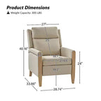 Fauteuil inclinable inclinable Rosa (lot de 2) - BEIGE