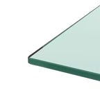 Jolie petite marque de jouets Table basse rectangulaire en verre, Table basse transparente, Tables d'appoint centrales modernes pour salon, Meubles de salon