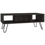 Jolie petite marque de jouets Table Basse Vassel, pieds épingle à cheveux, deux étagères - Espresso