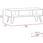 Jolie petite marque de jouets Table Basse Vassel, pieds épingle à cheveux, deux étagères - Espresso