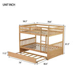 Lit superposé Whisen Full sur Full, cadre en bois d'hévéa pour enfants, mobilier de chambre d'intérieur, convertible en 2 lits séparés, lit gigogne coulissant - Naturel