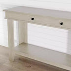 Console de couloir longue de 54 pouces de style ferme avec tiroirs, tables de couloir rectangulaires en bois avec étagère de rangement ouverte, table de canapé derrière le canapé, table de foyer