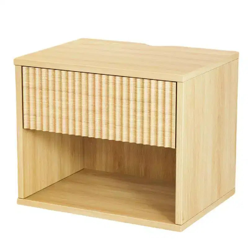 Table de chevet flottante Karl Home de 40,6 cm de large – 1 tiroir, 1 étagère – lot de 2