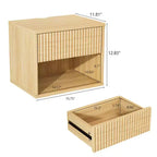 Table de chevet flottante Karl Home de 40,6 cm de large – 1 tiroir, 1 étagère – lot de 2