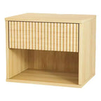 Table de chevet flottante Karl Home de 40,6 cm de large – 1 tiroir, 1 étagère – lot de 2