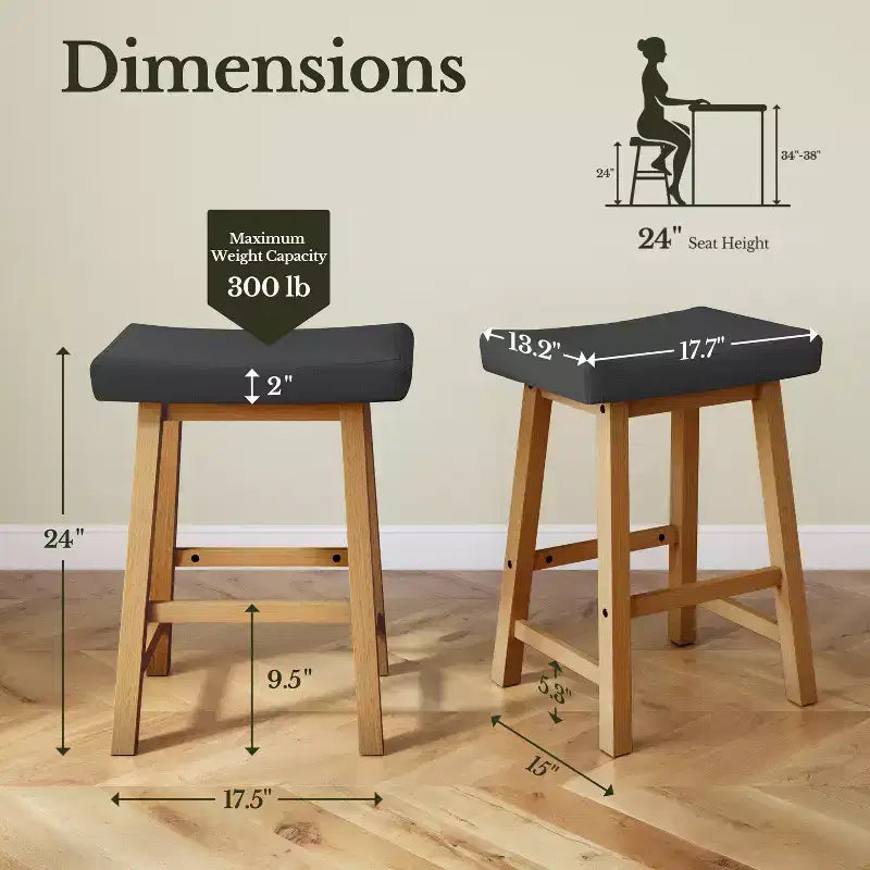 Yaheetech Lot de 3 tabourets de bar rembourrés hauteur comptoir pour cuisine et salle à manger