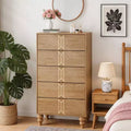 5 Drawers Dresser  Modern Wooden Tall Dresser with Deep Drawers, Storage Cabinet for Bedroom, Living Room, Hallway, Entryway  Easy Assembly