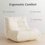 Canapé géant poire pour le sol, canapé paresseux en mousse à mémoire de forme pour adultes, grand pouf en simili cuir sans accoudoirs pour salon, chambre, dortoir, bureau
