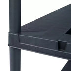 vidaXL Étagères de rangement 2 pcs Noir 220 kg 90x40x138 cm Plastique