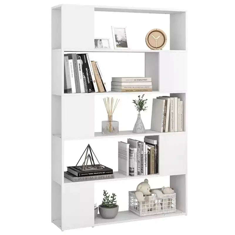 vidaXL Bibliothèque Cloison de séparation Blanc Bois d'ingénierie 100x24x155 cm