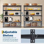 Étagère de garage, capacité de 1 134 kg, étagères de rangement réglables en acier, rayonnages de rangement robustes pour sous-sol, entrepôt, atelier