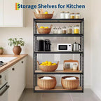 Étagère de garage, capacité de 1 134 kg, étagères de rangement réglables en acier, rayonnages de rangement robustes pour sous-sol, entrepôt, atelier
