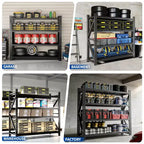 Étagères de garage métalliques robustes réglables, unité d'étagères industrielles, rayonnage de rangement en acier pour entrepôt, noir