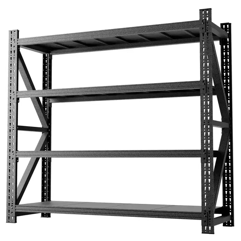 Étagères de garage métalliques robustes réglables, unité d'étagères industrielles, rayonnage de rangement en acier pour entrepôt, noir