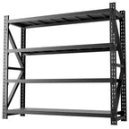 Étagères de garage métalliques robustes réglables, unité d'étagères industrielles, rayonnage de rangement en acier pour entrepôt, noir