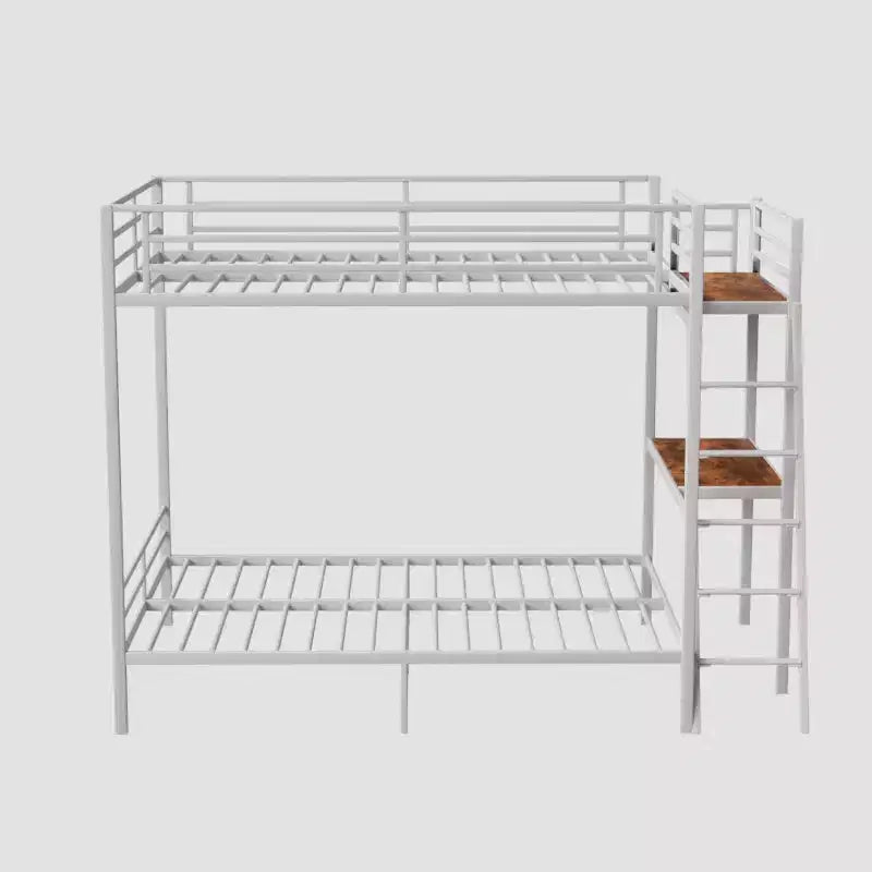 Lit superposé métallique pleine grandeur moderne Luxystar avec bureau intégré pour chambre et dortoir,