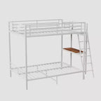 Lit superposé métallique pleine grandeur moderne Luxystar avec bureau intégré pour chambre et dortoir,