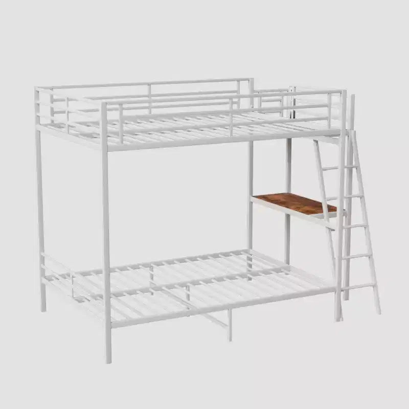 Lit superposé métallique pleine grandeur moderne Luxystar avec bureau intégré pour chambre et dortoir,